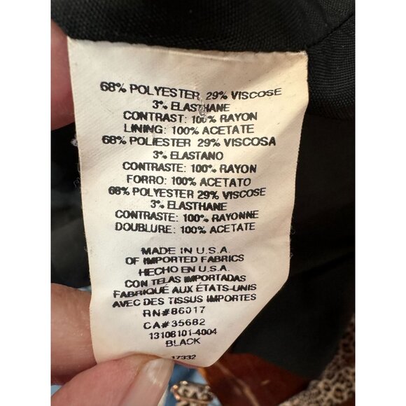 Bebe Satin Waisted Jacket Size 4 Black Polyester Blend - Picture 10 of 16